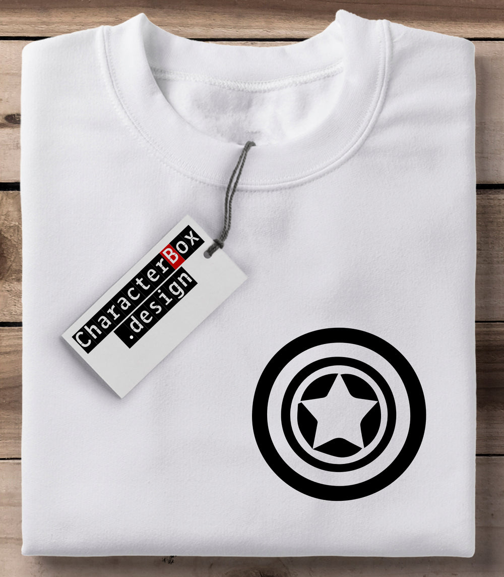 Cap - America's Black And White Retro Shield.