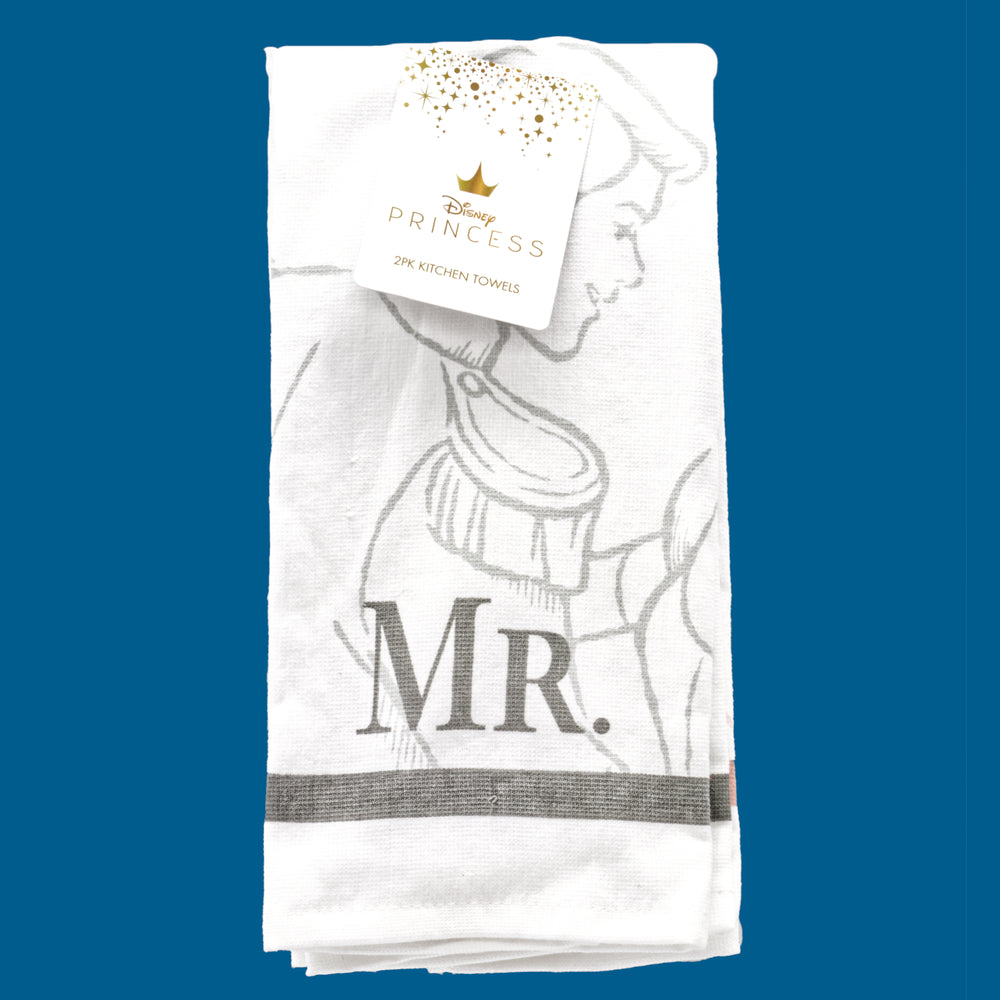 Disney Princess Mr and Mrs Tea Towel Set - CharacterBox