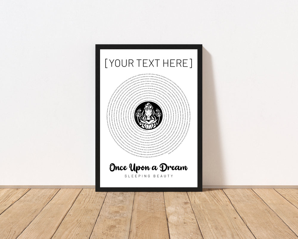 Once Upon A Dream Vinyl Disc Print - CharacterBox