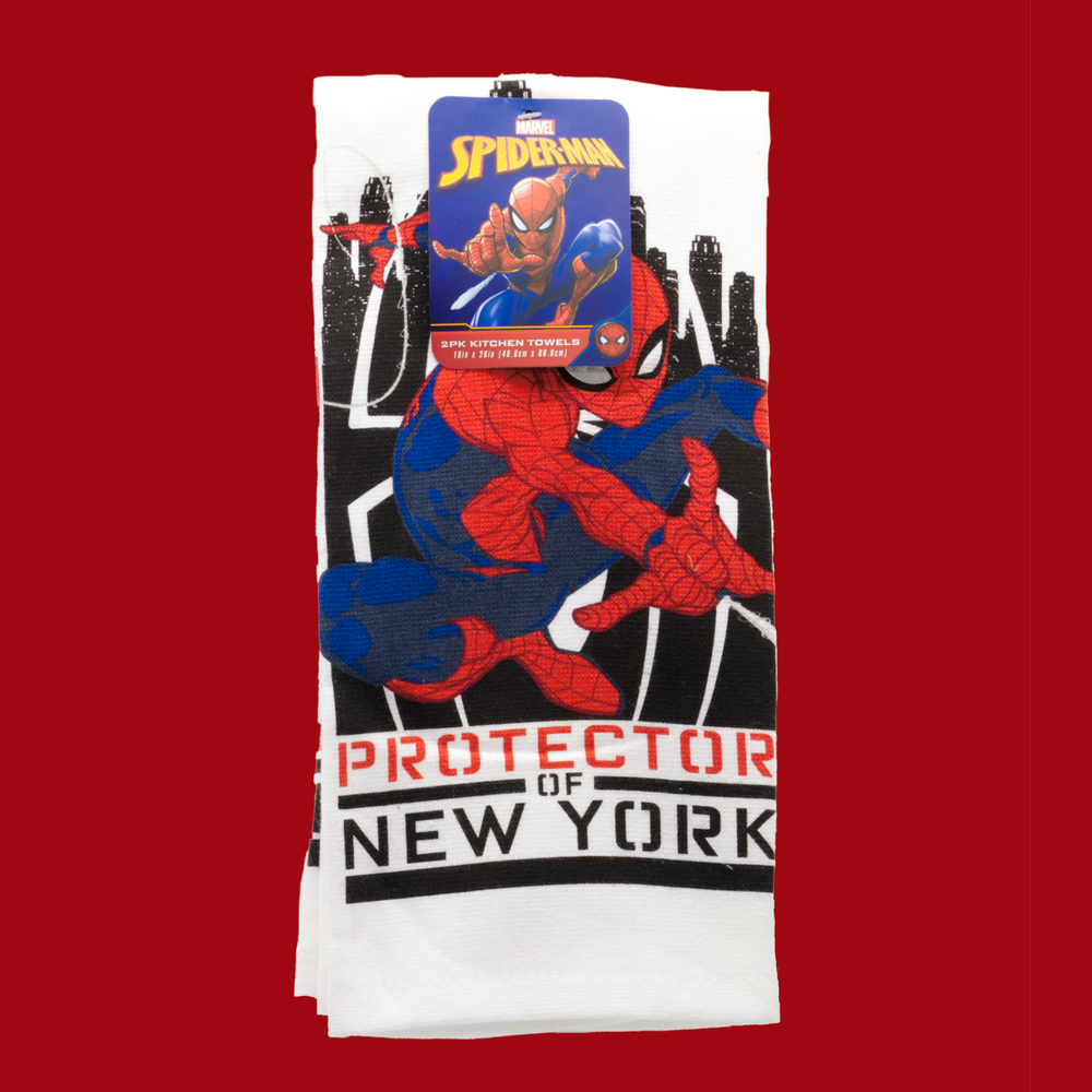 Spiderman Protector Of New York Tea Towel - CharacterBox