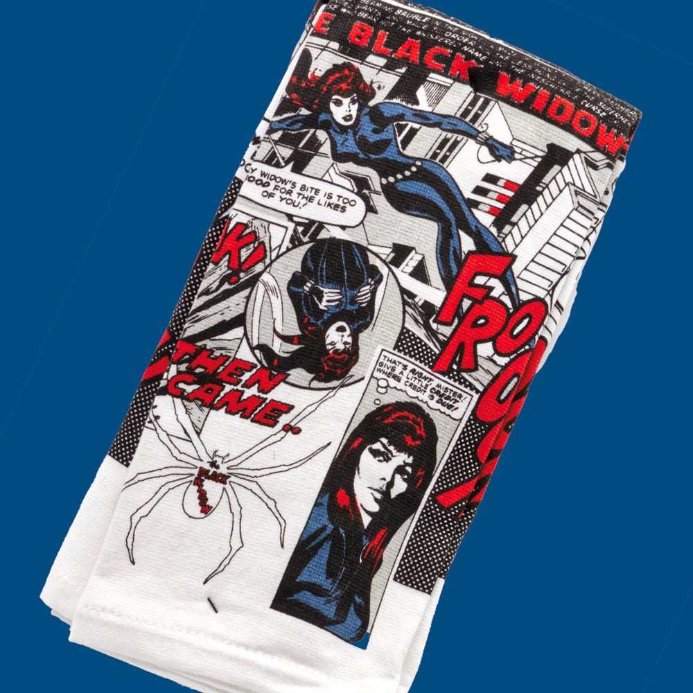 Black Widow Comic Book Marvel Avengers Tea Towel - CharacterBox